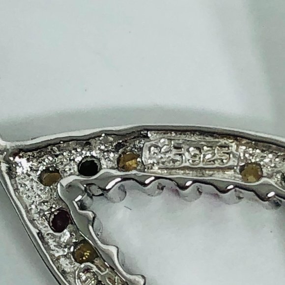 Teardrop Gemstone Earrings Sterling Silver Dangle - Picture 9 of 12